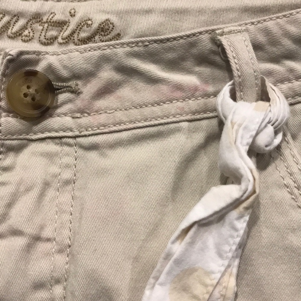 Girls 14R Justice Khaki Bermuda Shorts - Picture 4 of 4